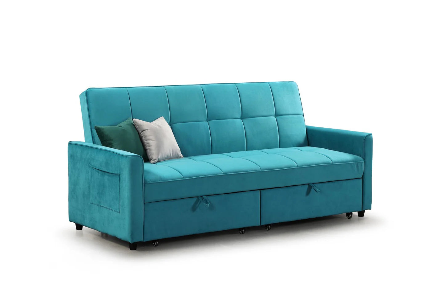 Elegance 3-Seater Sofabed in Plush Teal