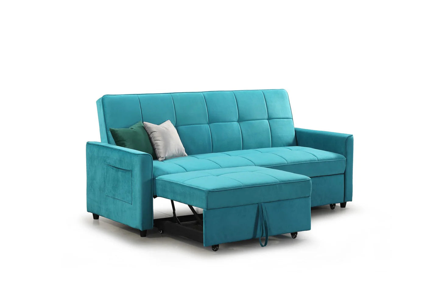 Elegance 3-Seater Sofabed in Plush Teal