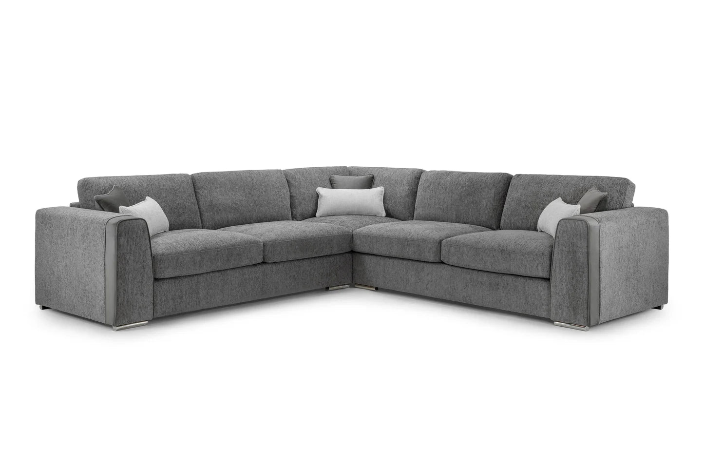 Naples Large Corner Sofa Grey