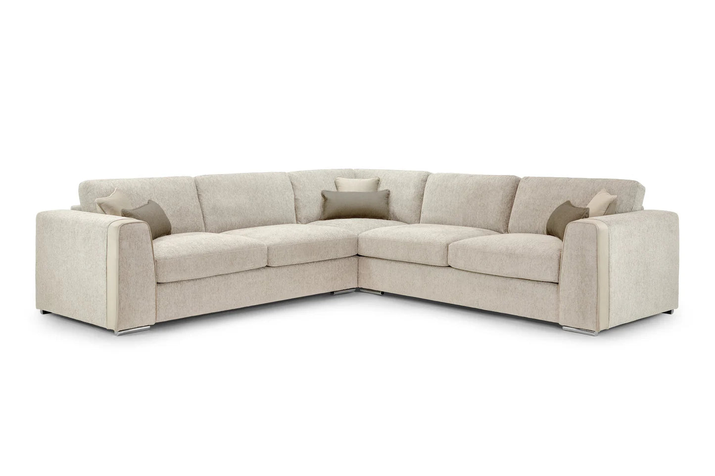 Naples Large Corner Sofa Beige