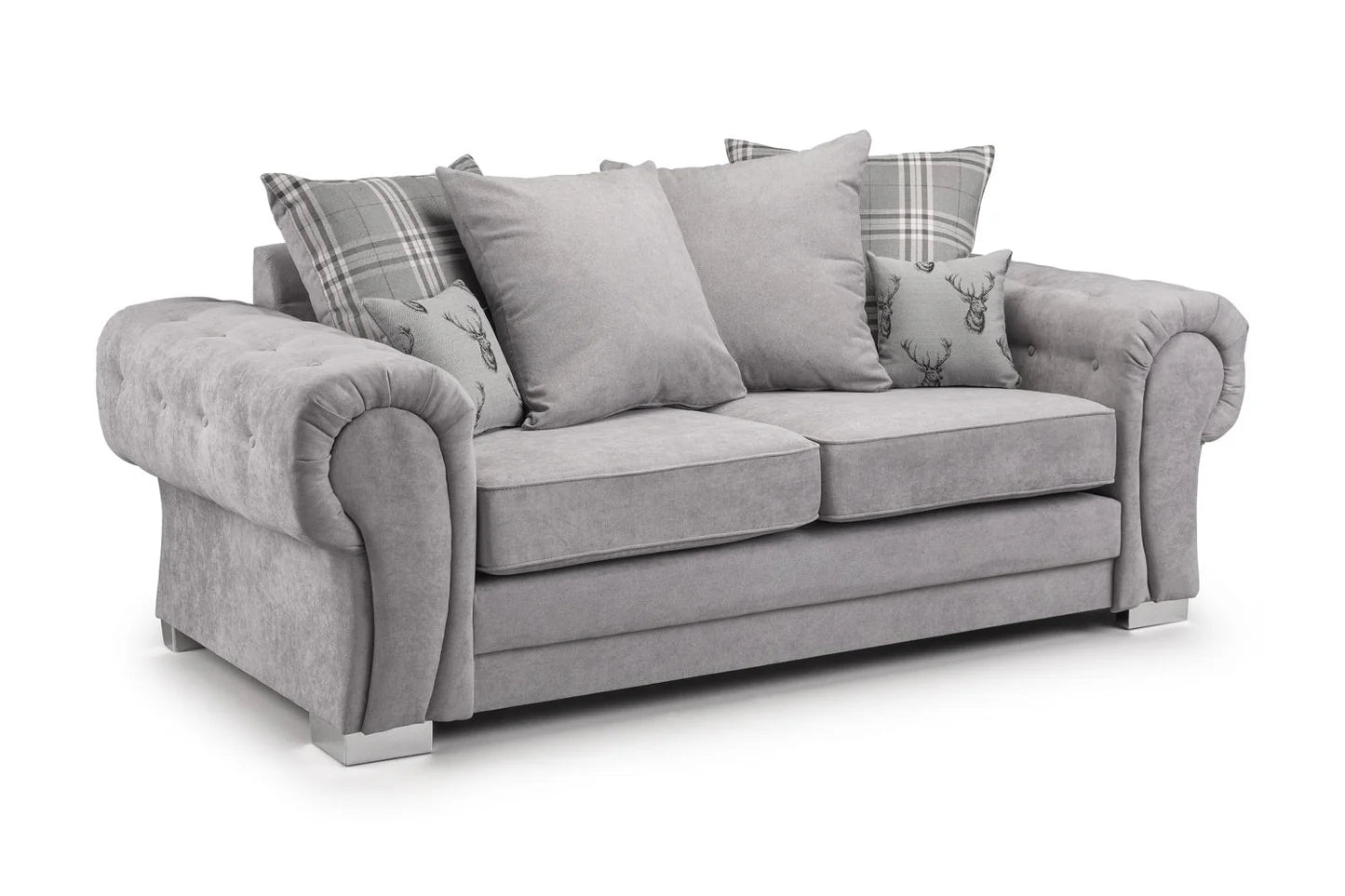 Verona Scatterback 3 Seater Sofa Grey