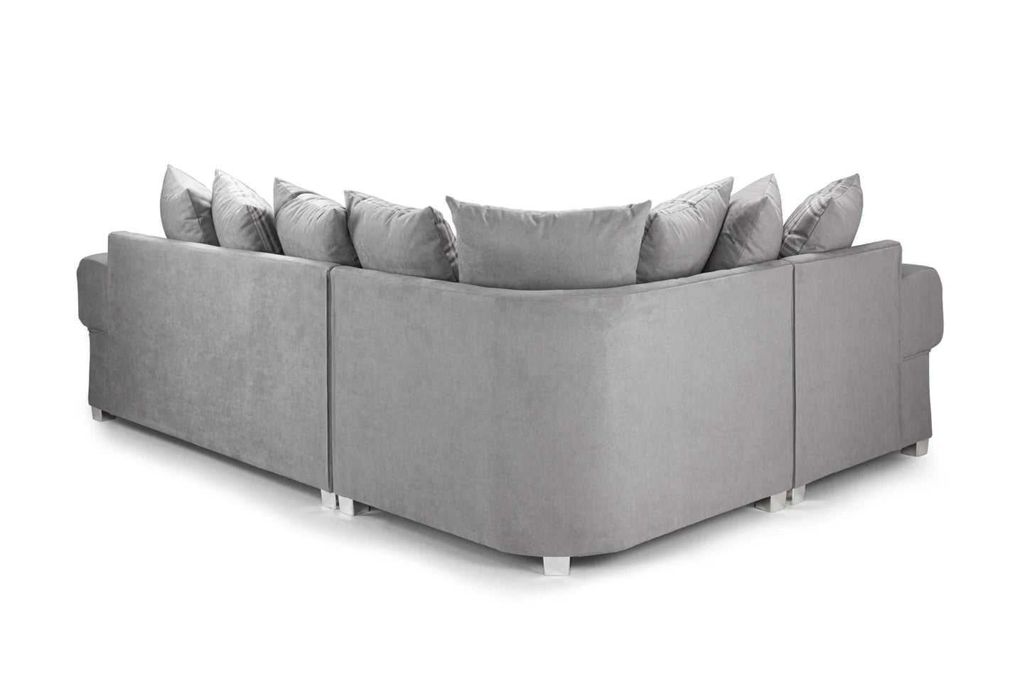 Verona Scatterback Left Hand Facing Corner Sofa Grey