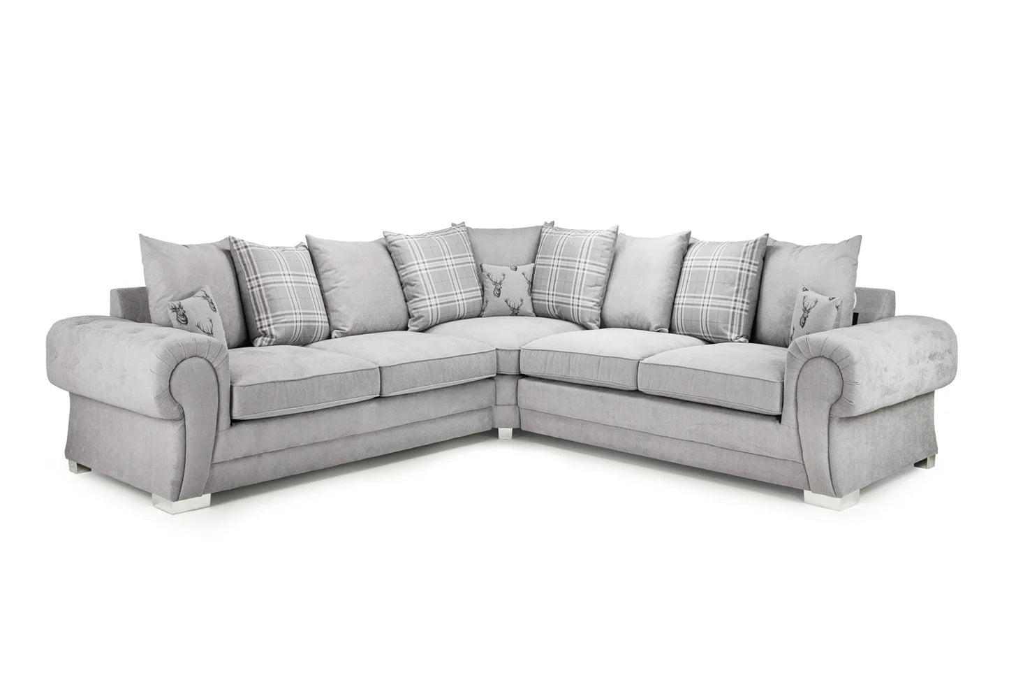 Verona Scatterback Large Corner Sofabed Grey