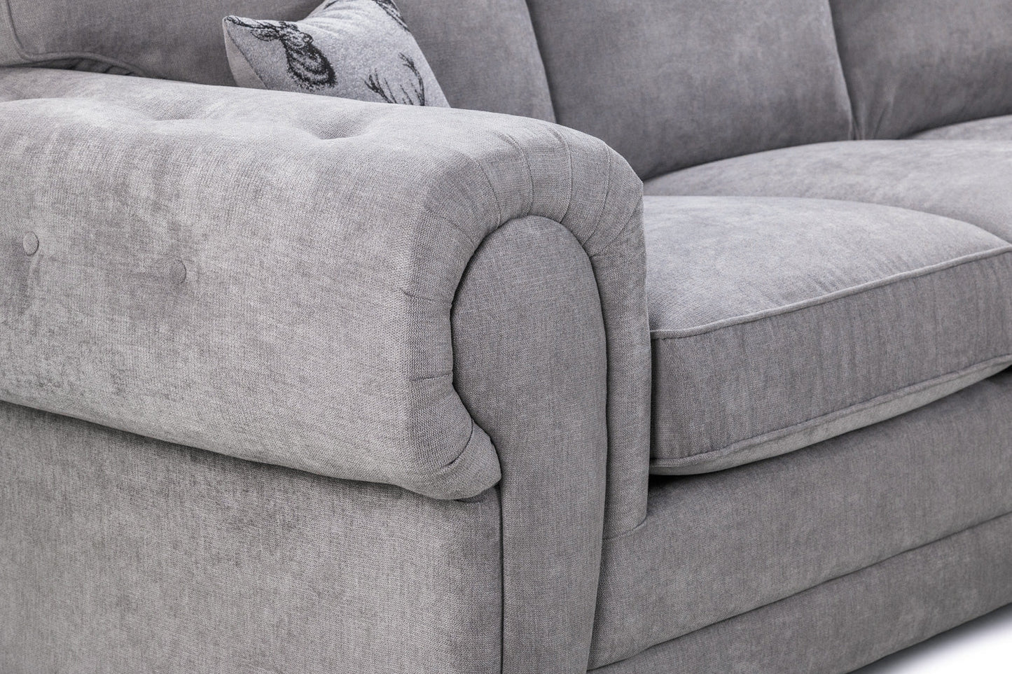 Verona Fullback 3 Seater Sofa Grey