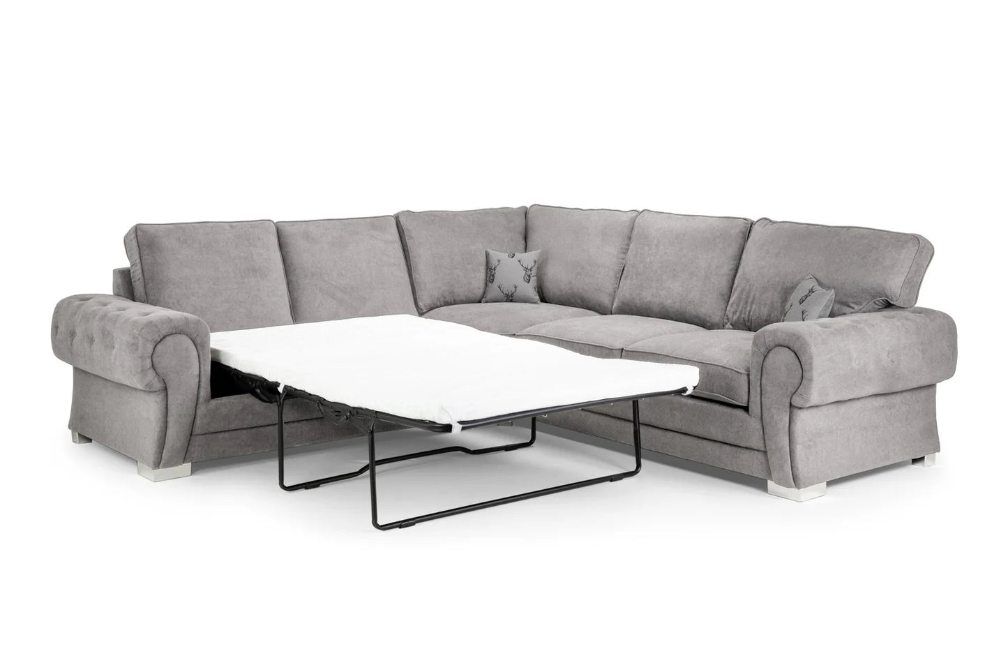 Verona Fullback Large Corner Sofabed Grey