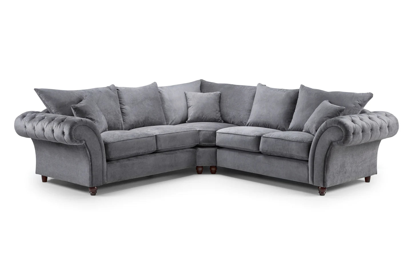 Windsor Fullback Large Corner Sofa Grey