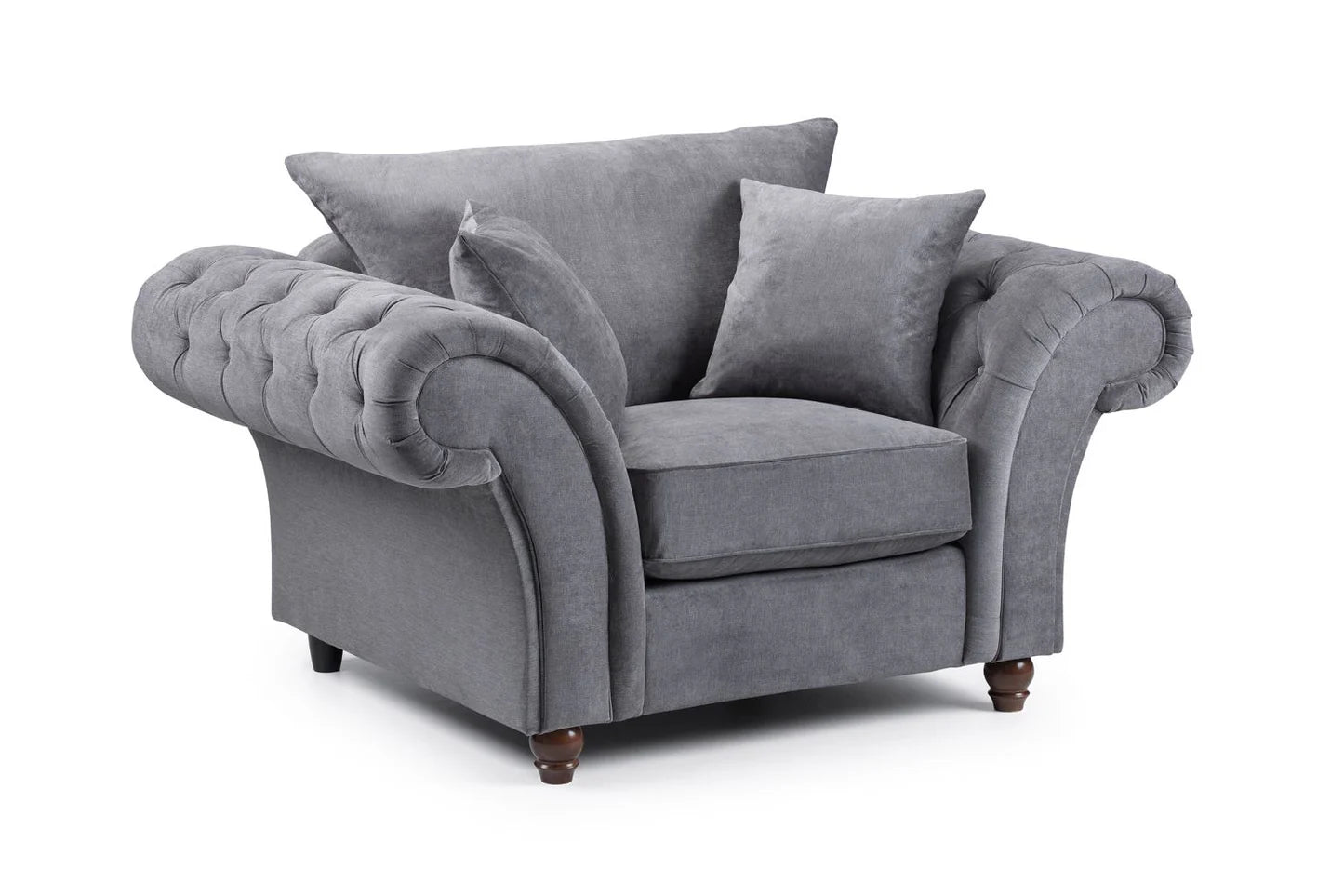 Windsor Fullback Armchair Grey