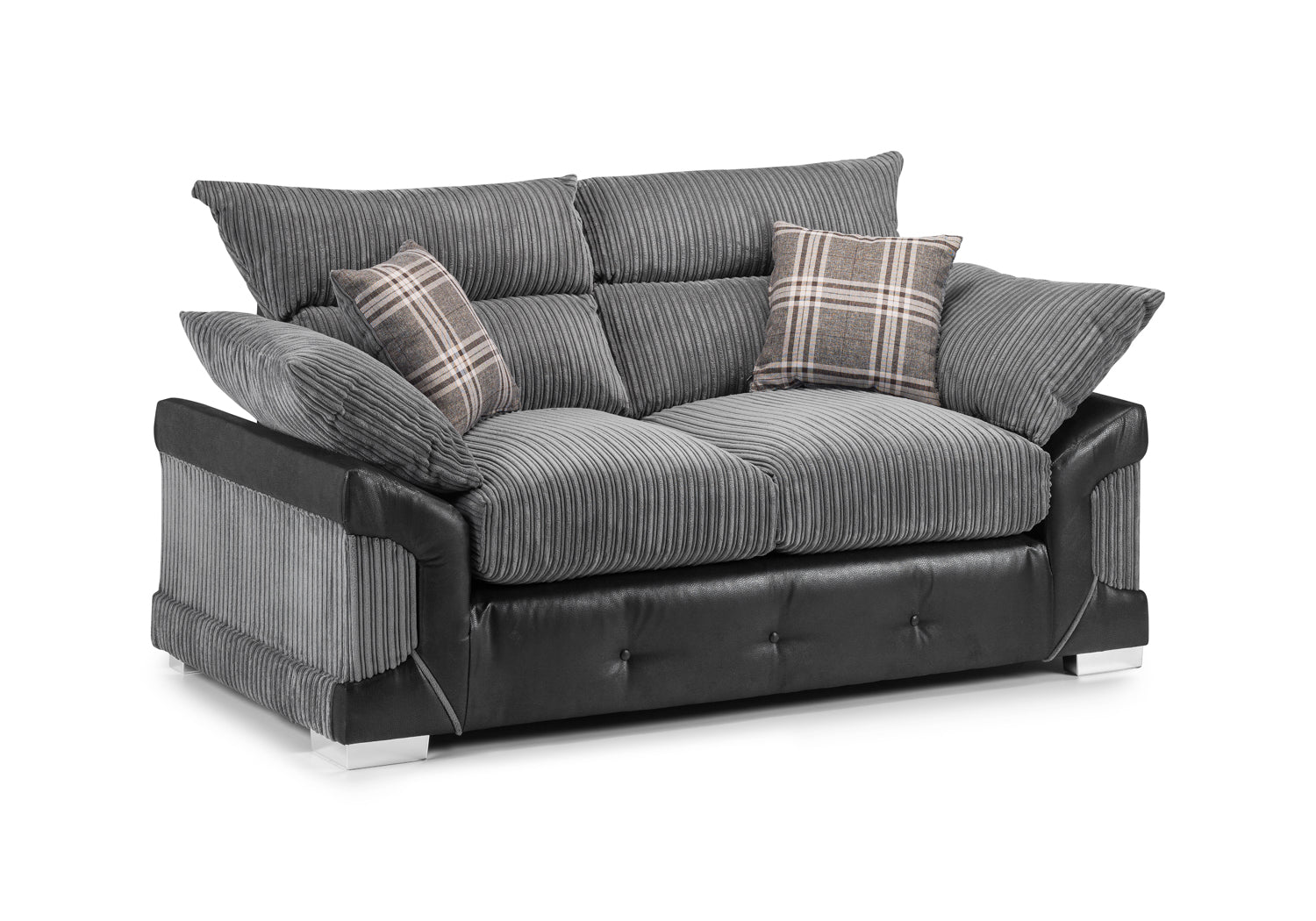 Logan Sofa Black/Grey 2 Seater