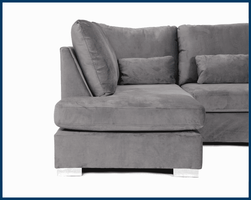 London U-Shape Sofa Plush Steel