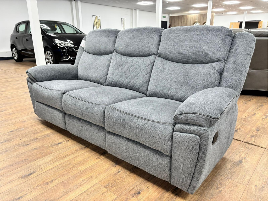 Myra Grey Fabric 3+2 Set Manual Recliner