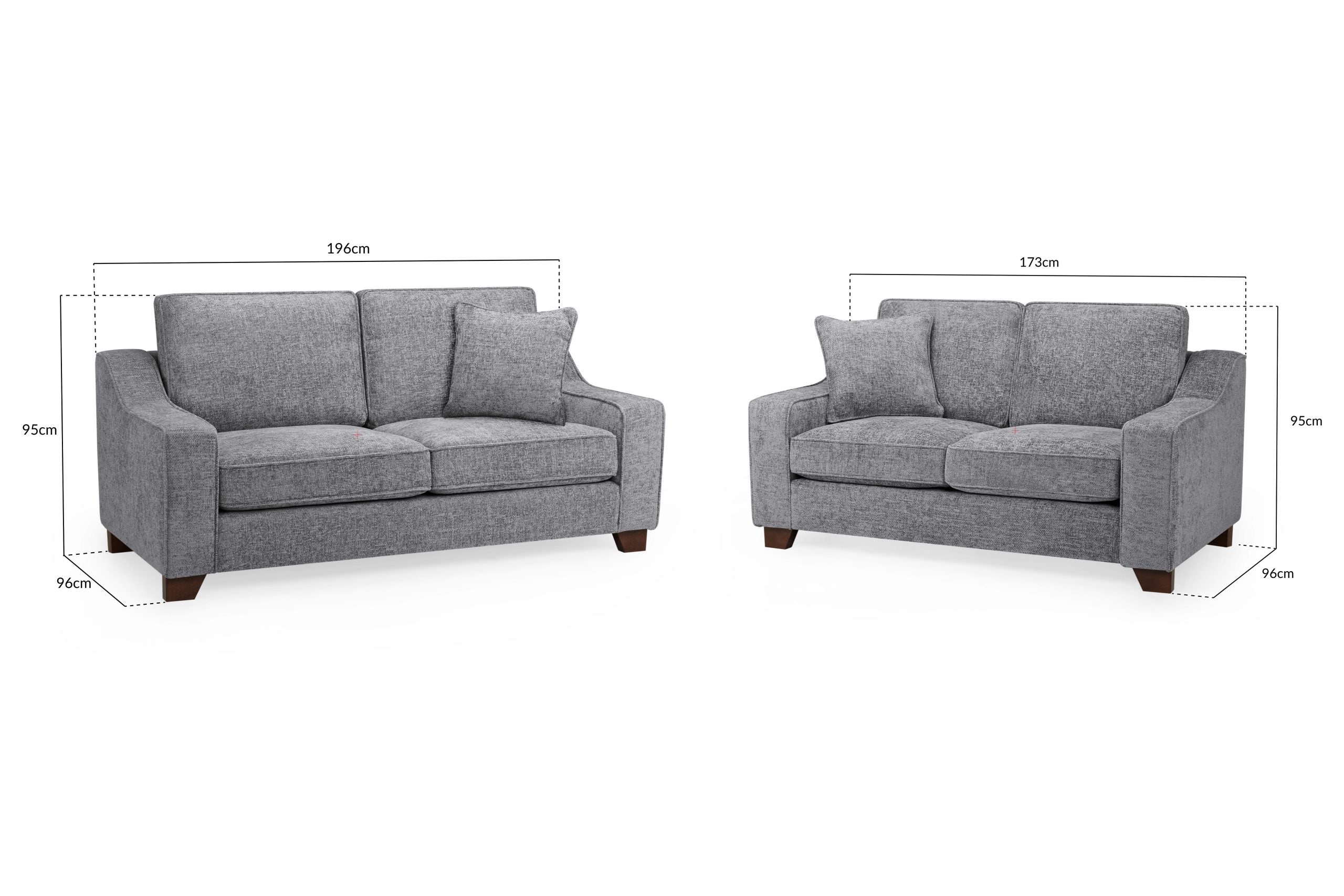 Nebraska 3+2 sofa Set Grey