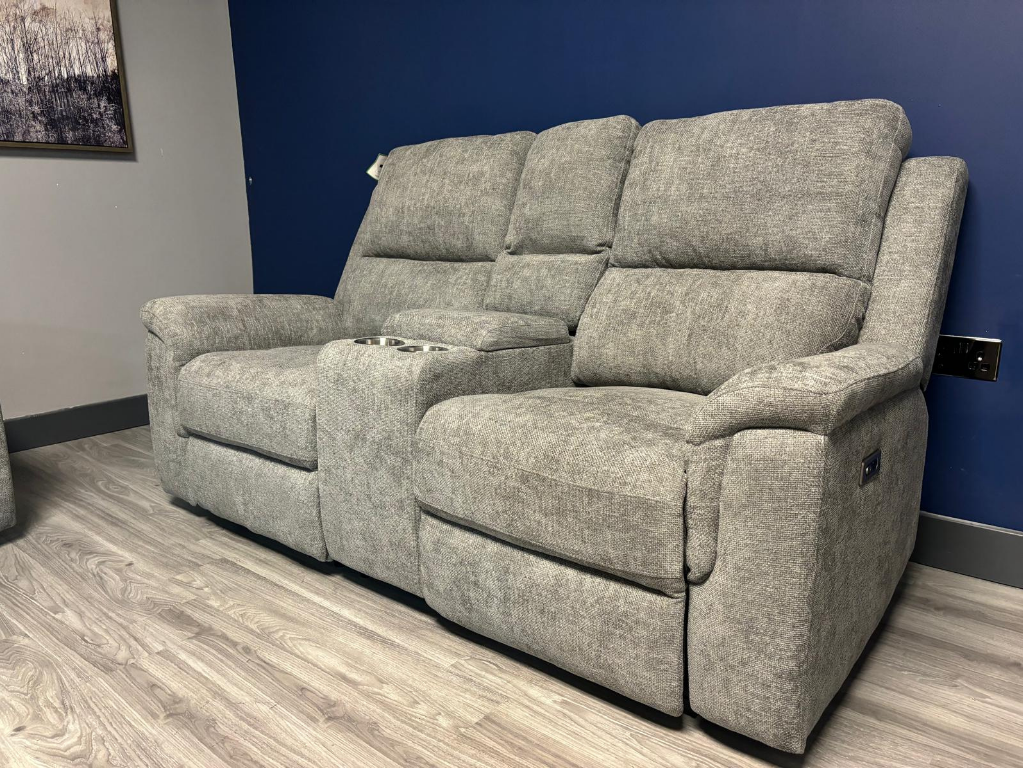 Oakham Grey Fabric 3+2 Set Electric Recliner