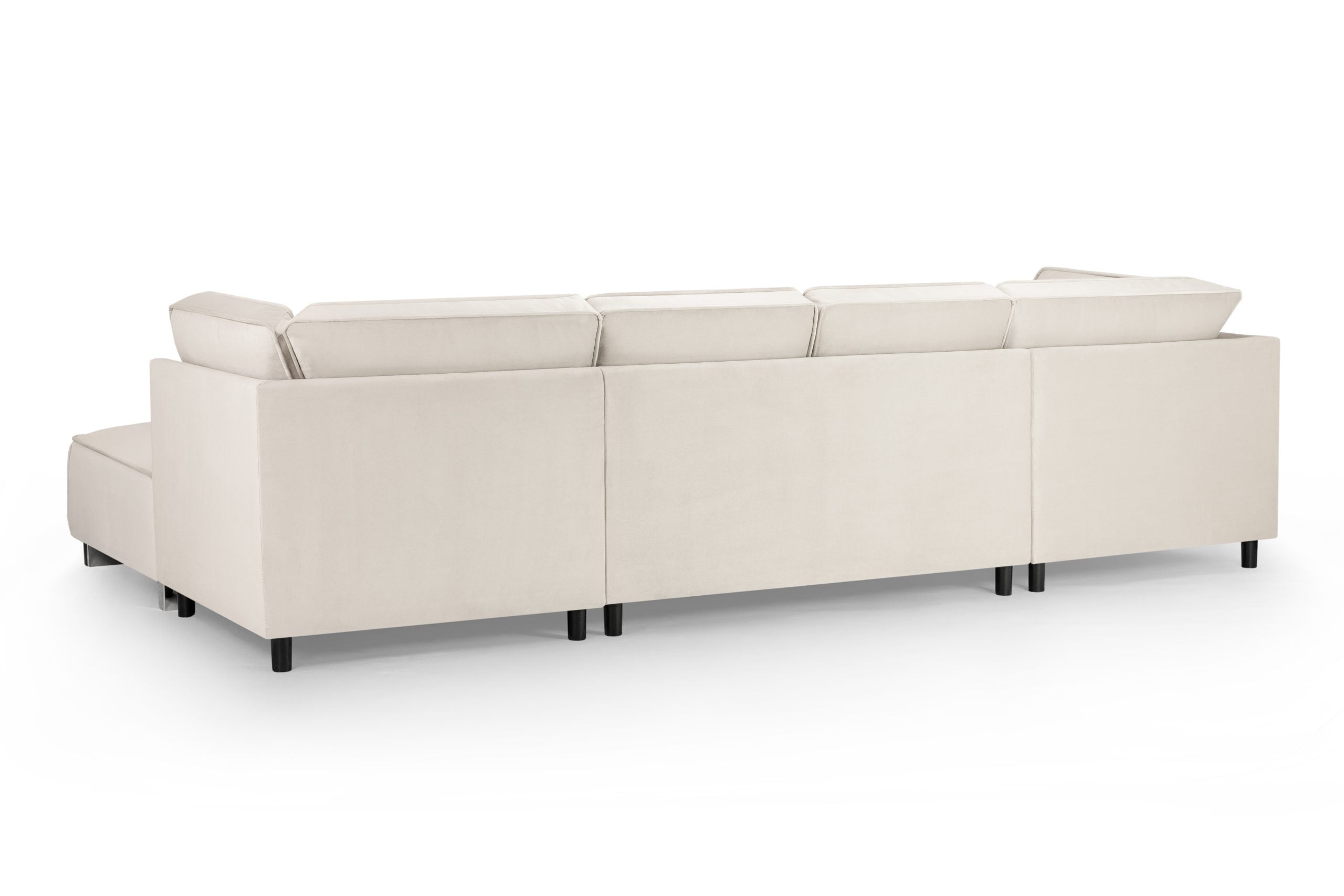 Sloane u shape sofa Cream, plush velvet