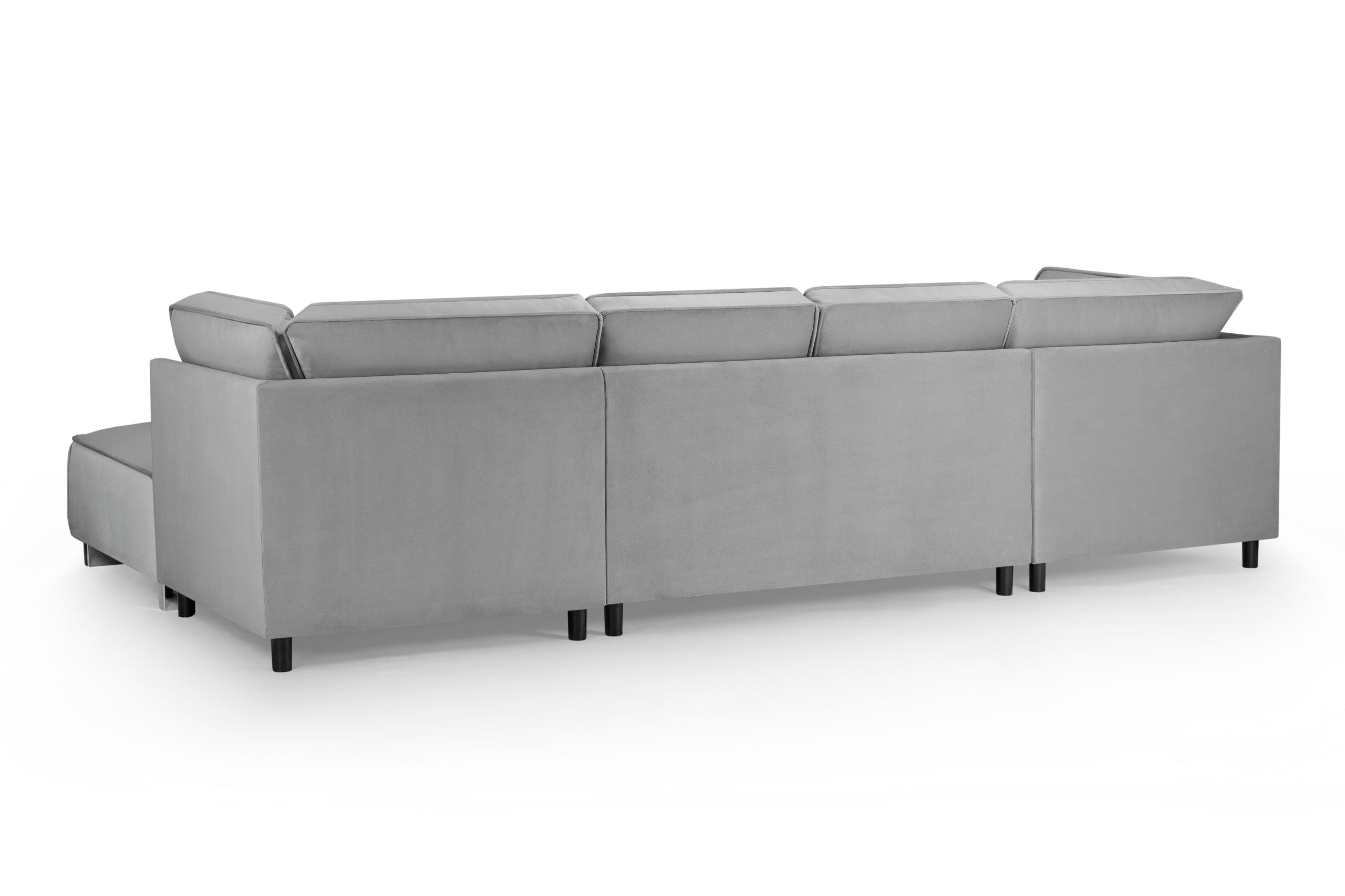 Sloane u shape sofa Grey, plush velvet