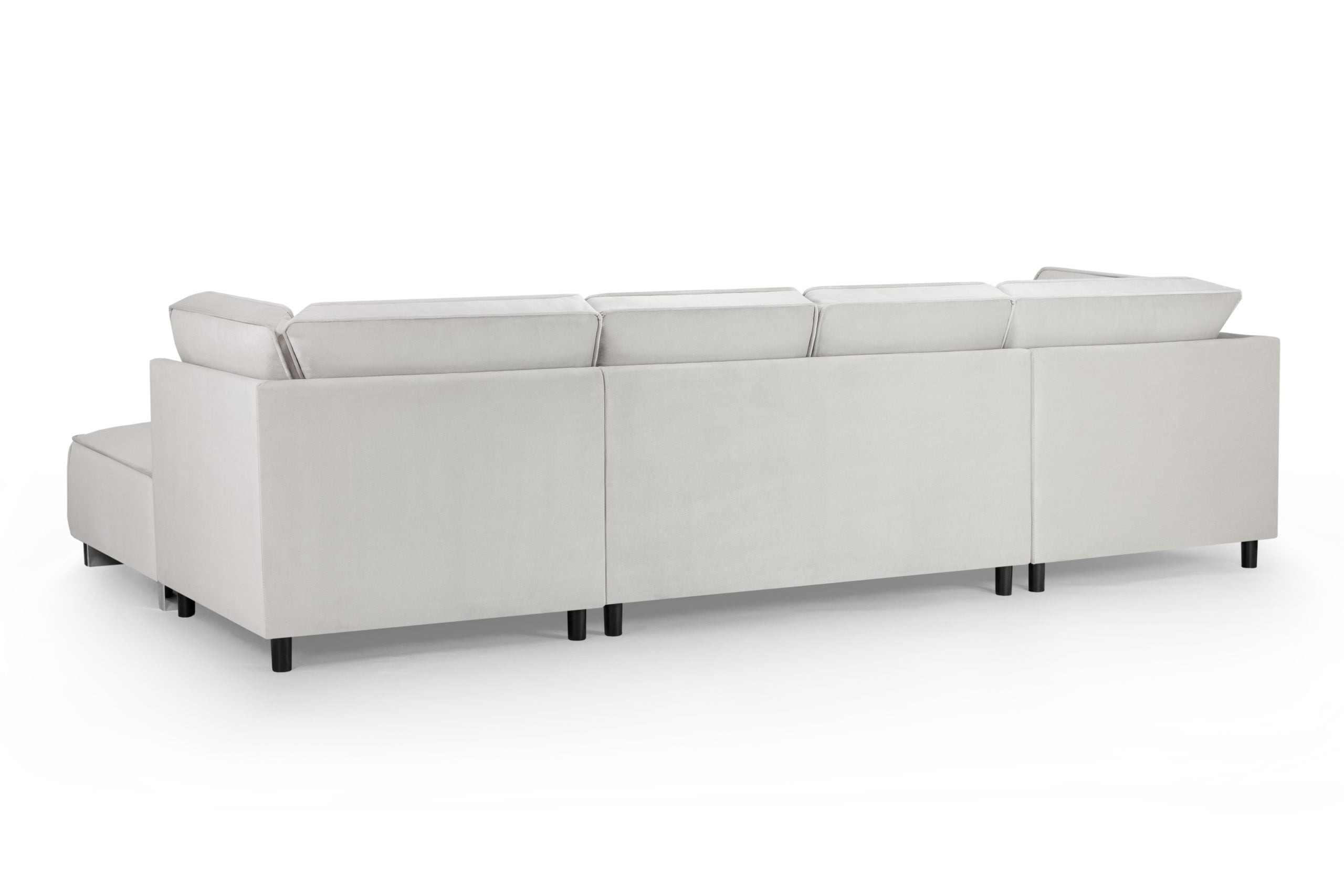 Sloane u shape sofa Silver, plush velvet