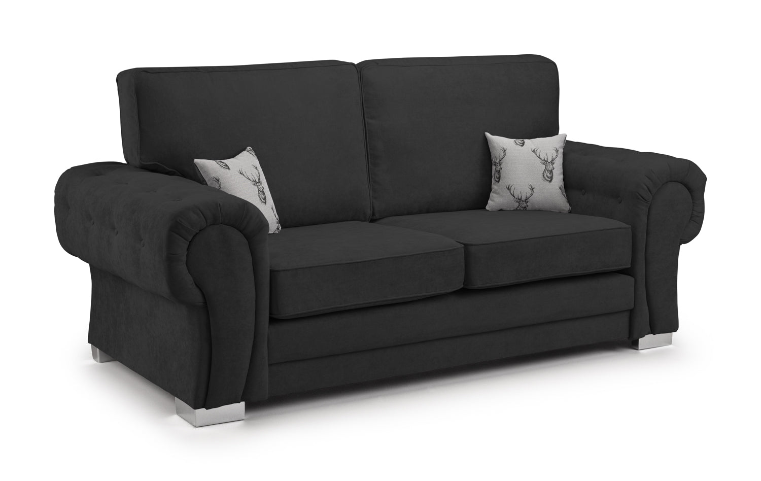 Verona Fullback Sofabed Black 3 Seater