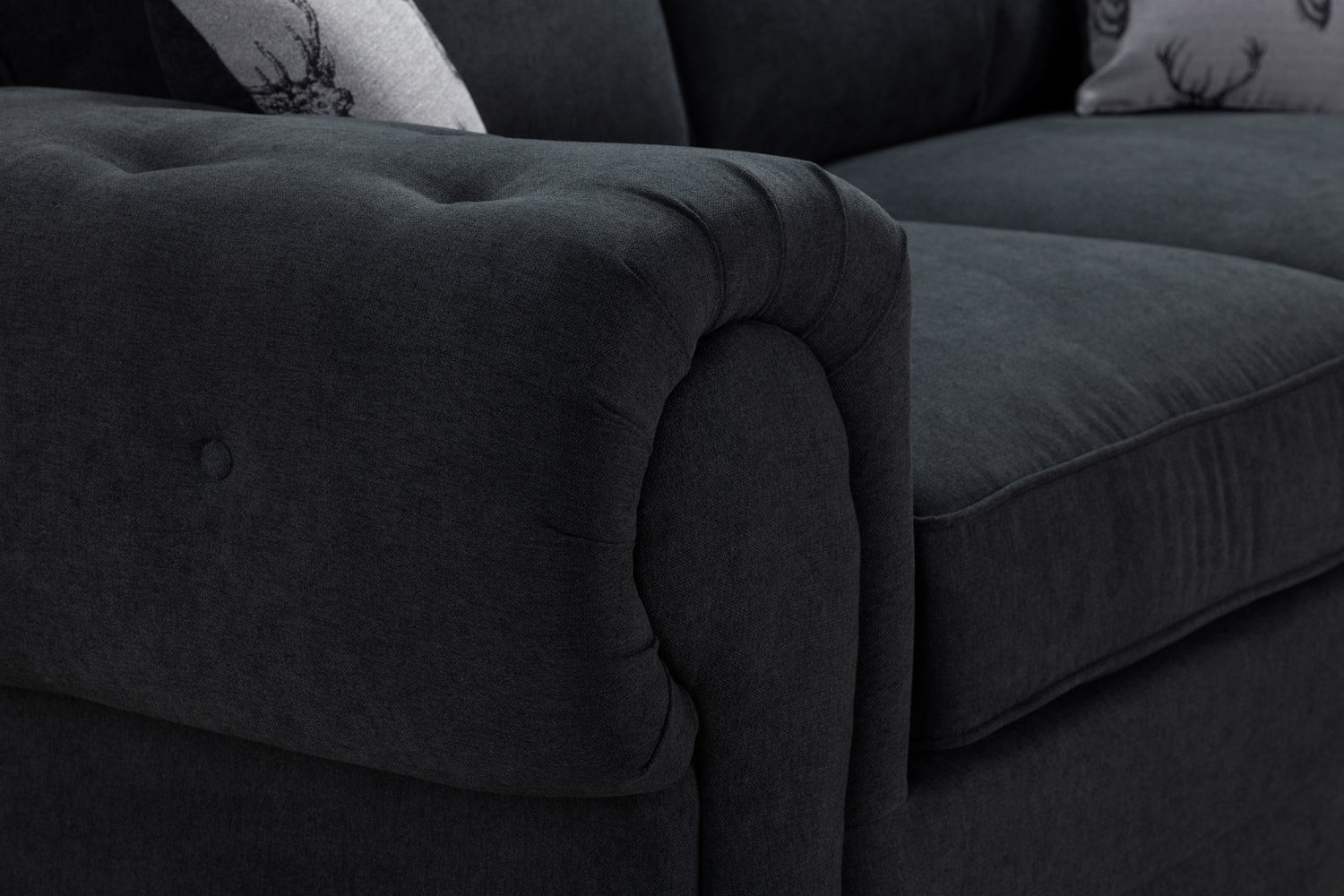 Verona Fullback Sofabed Black 3 Seater