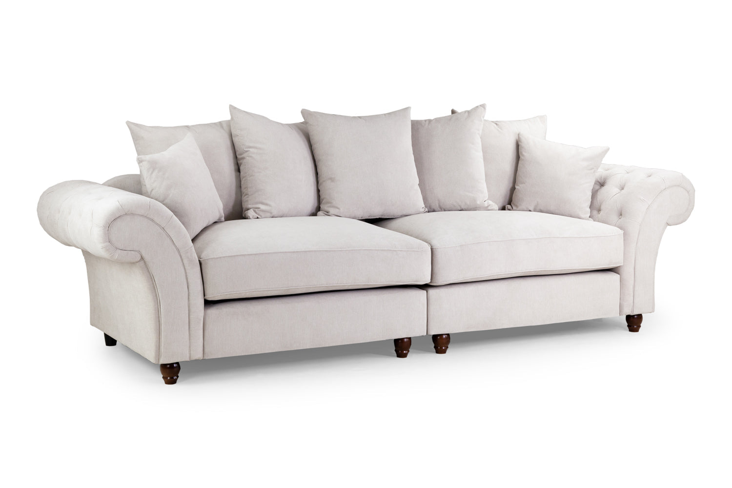 Windsor Fullback Sofa Stone 4 Seater